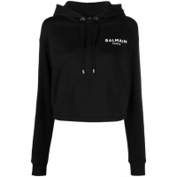 Balmain Sweatshirt à capuche  'Logo-Flocked' pour Femmes