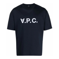 A.P.C. Men's 'River Logo-Flocked' T-Shirt