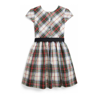 Ralph Lauren 'Plaid' Fit & Flare Kleid für große Mädchen