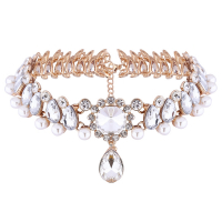 Liv Oliver Women's 'Crystal & Pearl Statement' Choker