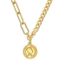 Liv Oliver Women's 'Coin Drop' Necklace