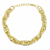 Liv Oliver Women's 'Textured Link' Necklace