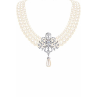 Liv Oliver Women's 'Crystal & Pearl Statement' Necklace