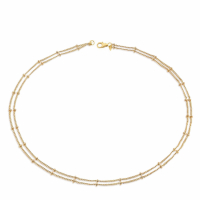 Liv Oliver Women's 'Double Layer Station' Necklace