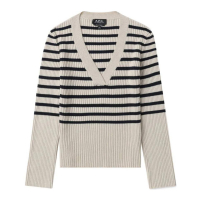 A.P.C. Pull 'Striped Ribbed' pour Femmes