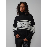 New York & Company Women's 'Star Stripe' Turtleneck Sweater