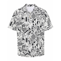 PS Paul Smith Men's 'Doodle Camp-Collar' Short sleeve shirt