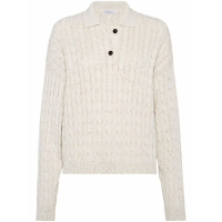 Brunello Cucinelli Pull 'Sequin-Embellished Cable-Knit' pour Femmes