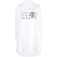 MM6 Maison Margiela Robe chemise 'Logo-Print' pour Femmes