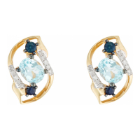 Di Joya Women's 'Rêve Bleu' Earrings