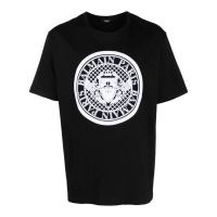 Balmain T-shirt 'Coin Logo-Appliqué' pour Hommes