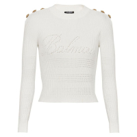 Balmain Women's '6-Buttons Ribbed' Sweater