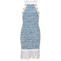 Balmain 'Fringed Tweed' Mini Kleid für Damen