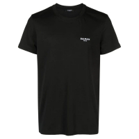 Balmain T-shirt 'Flocked-Logo' pour Hommes