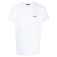 Balmain 'Flocked-Logo' T-Shirt für Herren