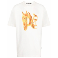 Palm Angels T-shirt 'Burning Monogram' pour Hommes