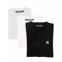 Palm Angels T-shirt 'Monogram-Embroidered' pour Hommes - 3 Pièces