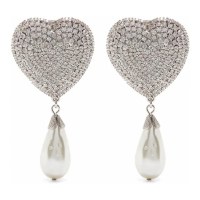 Alessandra Rich Women's 'Heart' Clip On Earrings