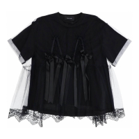 Simone Rocha T-shirt 'Ruched Net Overlay' pour Femmes