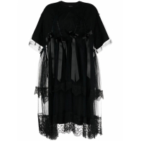 Simone Rocha 'Bow-Embellished Tulle-Overlay' T-Shirt-Kleid für Damen
