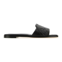 Alexander McQueen Women's 'Embossed-Logo' Flat Sandals