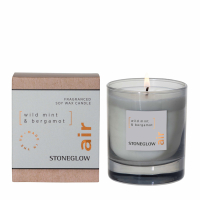 StoneGlow 'Air Elements - wild mint & bergamot' Scented Candle - 160 g