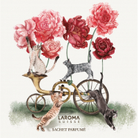 Laroma Sachet parfumé 'Pivoines Et Des Chats'