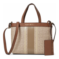 Tommy Hilfiger Women's 'Jaclyn II Convertible w/ Hang Off Coated Square Monogram' Shopper