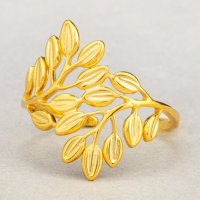 La Chiquita Women's 'Leafy' Adjustable Ring