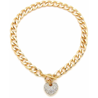 Liv Oliver Women's 'Heart Charm Pave' Necklace