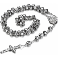 Stephen Oliver Men's 'Religious Rosary' Necklace