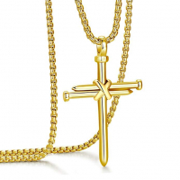 Stephen Oliver Men's 'Cross' Necklace