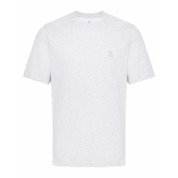 Brunello Cucinelli T-shirt 'Logo-Embroidered' pour Hommes
