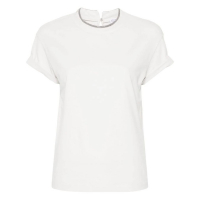 Brunello Cucinelli T-shirt 'Monili Chain Embellished' pour Femmes
