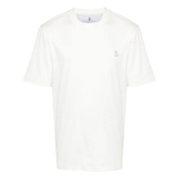 Brunello Cucinelli T-shirt 'Logo-Embroidered' pour Hommes