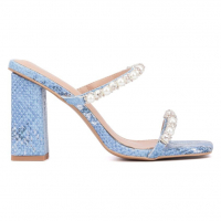 New York & Company Women's 'Calissa Imitation Pearl & Rhinestone Embellished' High Heel Sandals