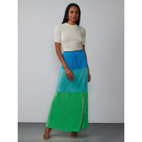 New York & Company Women's 'Colorblock Plisse' Maxi Skirt