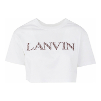 Lanvin Women's 'Curb Embroidered' Crop T-shirt