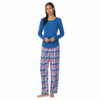 LAUREN Ralph Lauren Women's 'Long Sleeve Henley' Top & Pajama Trousers Set