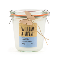 StoneGlow Bougie parfumée 'Willow & Weave Bleuet' - 200 g
