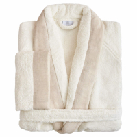 Biancoperla PEARL Shawl collar bathrobe