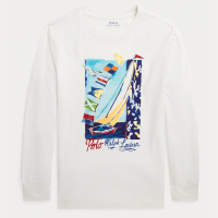 Ralph Lauren T-Shirt manches longues 'Sailboat' pour Grands garçons