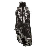 Dolce & Gabbana Women's 'Floral-Lace Asymmetric' Sleeveless Top