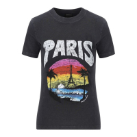 Balenciaga Men's 'Paris Tropical Motif' T-Shirt