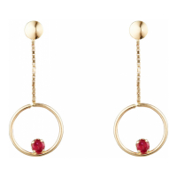 Oro Di Oro Women's 'Cerceaux De Rubis' Earrings