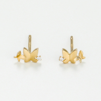 Oro Di Oro Women's 'Papillons Entrelacé' Earrings