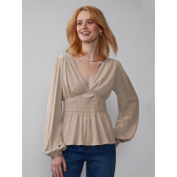 New York & Company 'Shirred Waist' Langärmelige Bluse für Damen