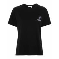Chloé T-shirt 'Logo-Embroidered' pour Femmes