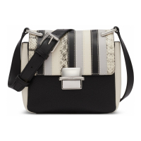 Calvin Klein Women's 'Clove Mixed Material Push-Lock with Adjustable Strap' Crossbody Bag