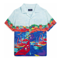 Polo Ralph Lauren 'Sailboat' Kurzärmeliges Hemd für Kleinkind & Kleiner Junge